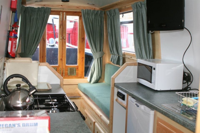 Inside one of our boats